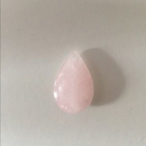 Pink quartz teardrop pendant
